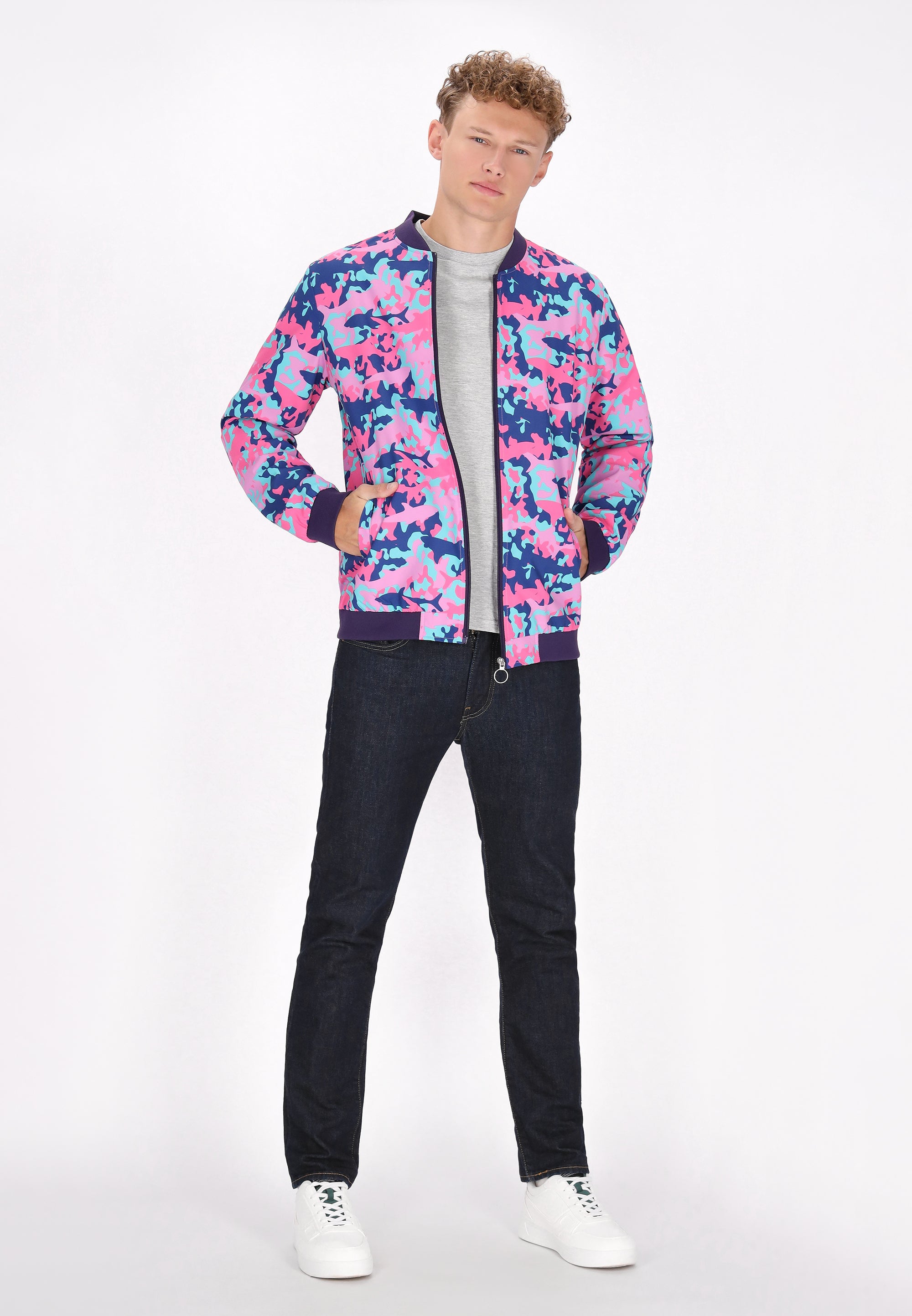 Różowy wielokolorowy